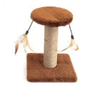 20x18x16cm Cat Scratch Post Toys With Feather For Cat Interactive Play
