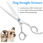 SUS440 7 Inch Dog Hair Thinning Scissors Shears