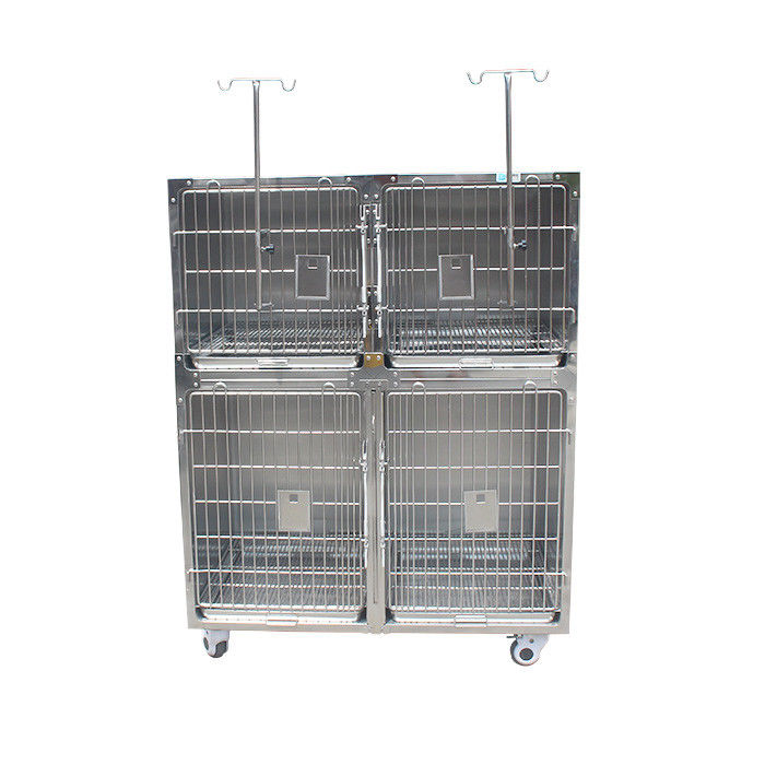 Combined Stainless Steel Veterinary  Pet Hospital Cage Sustatinable